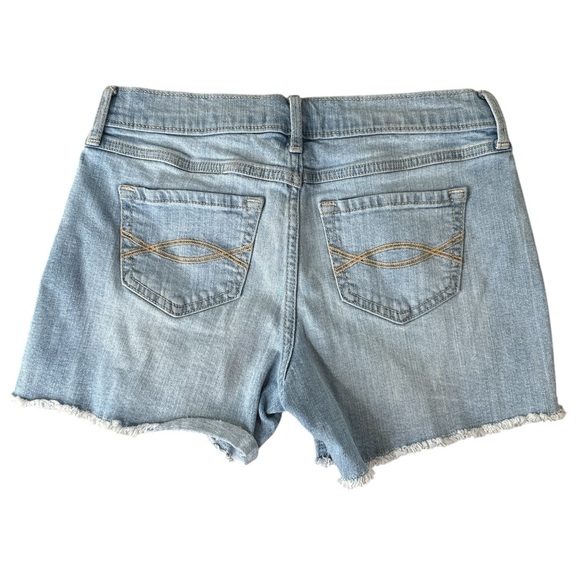 ABERCROMBIE KIDS | Rainbow Striped Midi Jean Shorts - Picture 2 of 4
